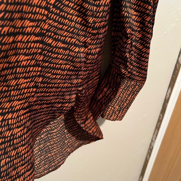 David Lerner x Evereve Mandarin Collar Bombay Stripes Blouse - Picture 7 of 14
